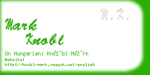 mark knobl business card